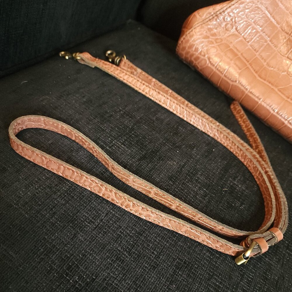 Patricia Nash Tan Croc-Embossed Satchel - Picture 7 of 10